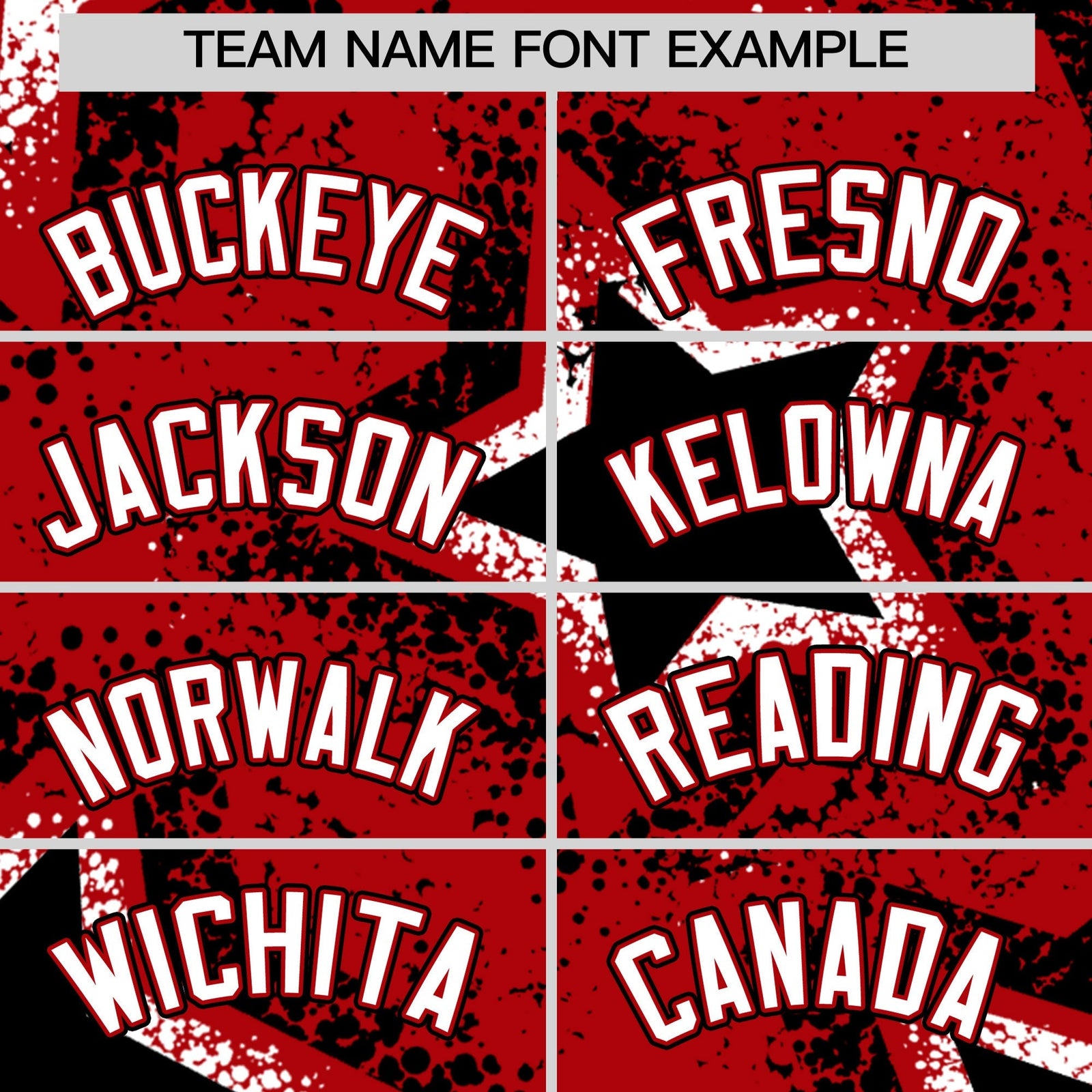Custom Red Black White Star Graffiti Team Baseball Jerseys With Custom Names, Numbers & Logos Lightweight Baseball Jersey| KXKSHOP