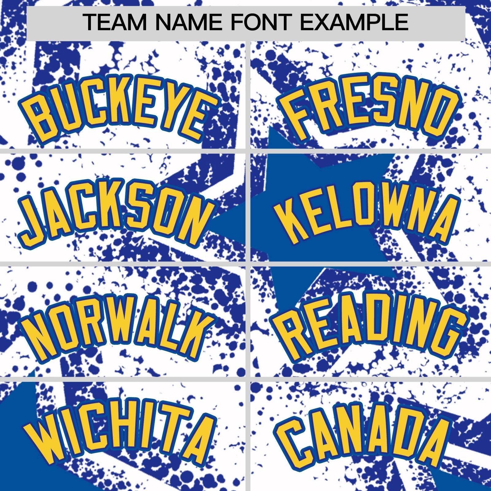 Custom White Royal Blue Royal Star Graffiti Team Baseball Jerseys With Custom Names, Numbers & Logos Stretch Fabric Baseball Jersey| KXKSHOP