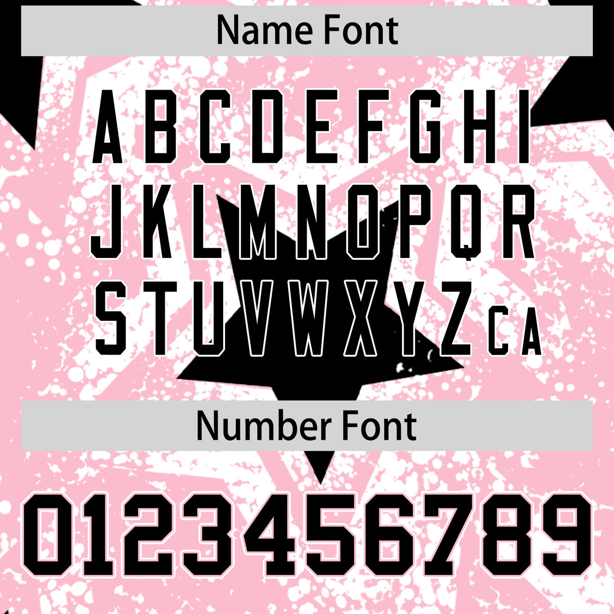 Custom Light Pink White Black Star Graffiti Team Baseball Jerseys With Custom Names, Numbers & Logos Stretch Fabric Baseball Jersey| KXKSHOP