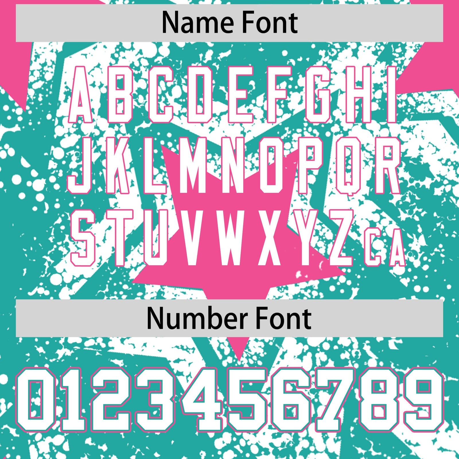 Custom Aqua White Pink Star Graffiti Team Baseball Jerseys With Custom Names, Numbers & Logos Stretch Fabric Baseball Jersey| KXKSHOP