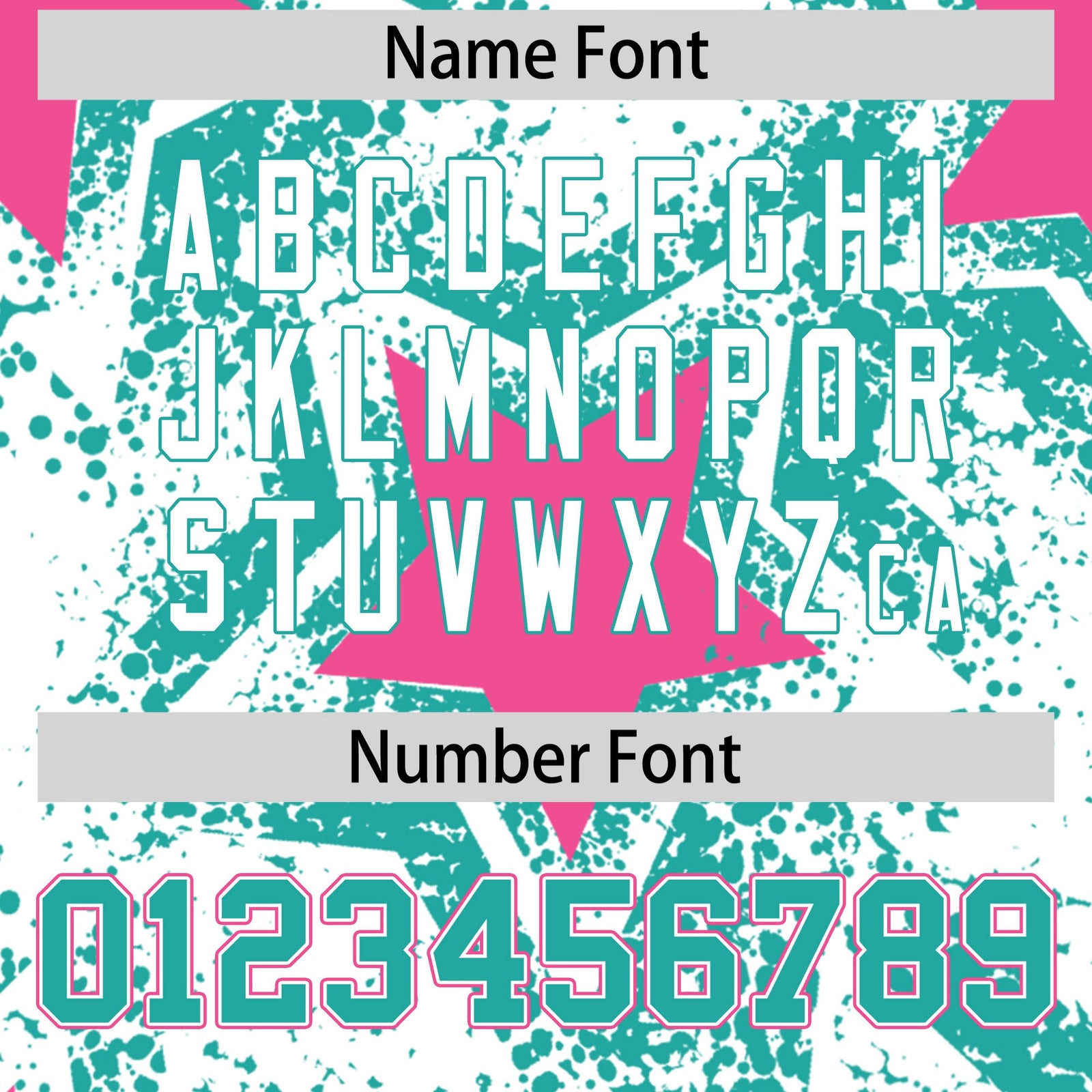 Custom White Aqua Pink Star Graffiti Team Baseball Jerseys With Custom Names, Numbers & Logos Stretch Fabric Baseball Jersey| KXKSHOP