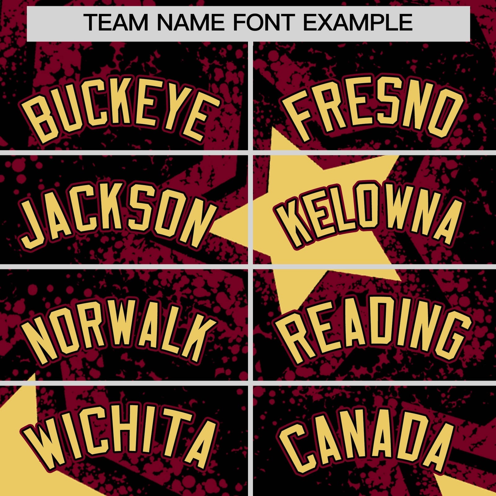 Custom Black Crimson Khaki Star Graffiti Team Baseball Jerseys With Custom Names, Numbers & Logos Lightweight Baseball Jersey| KXKSHOP