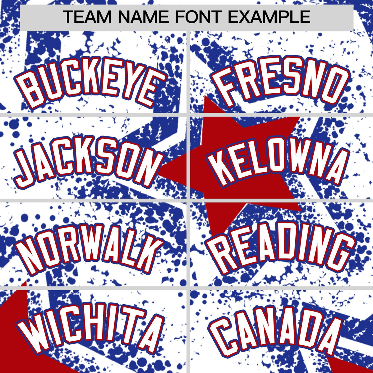 Custom Black Royal Blue Red Star Graffiti Team Baseball Jerseys With Custom Names, Numbers & Logos Lightweight Baseball Jersey| KXKSHOP