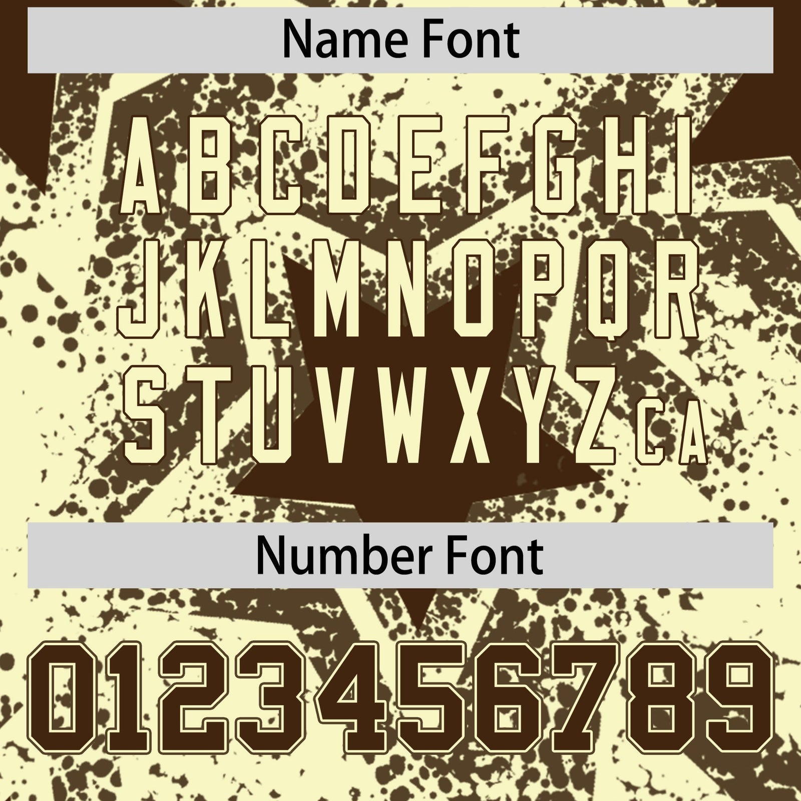 Custom Cream Light Brown Brown Star Graffiti Team Baseball Jerseys With Custom Names, Numbers & Logos Lightweight Baseball Jersey| KXKSHOP
