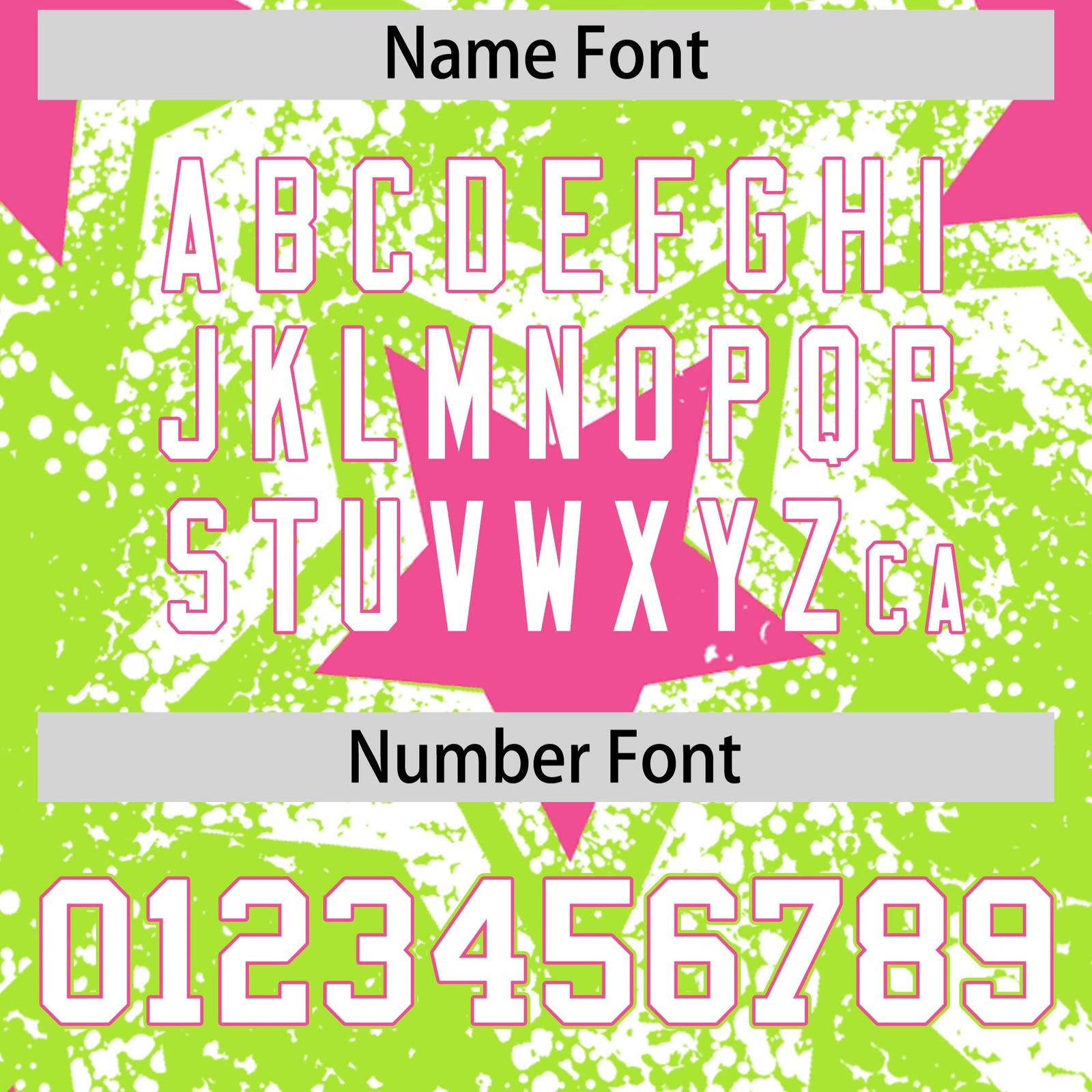 Custom Neon Green White Pink Star Graffiti Team Baseball Jerseys With Custom Names, Numbers & Logos Stretch Fabric Baseball Jersey| KXKSHOP