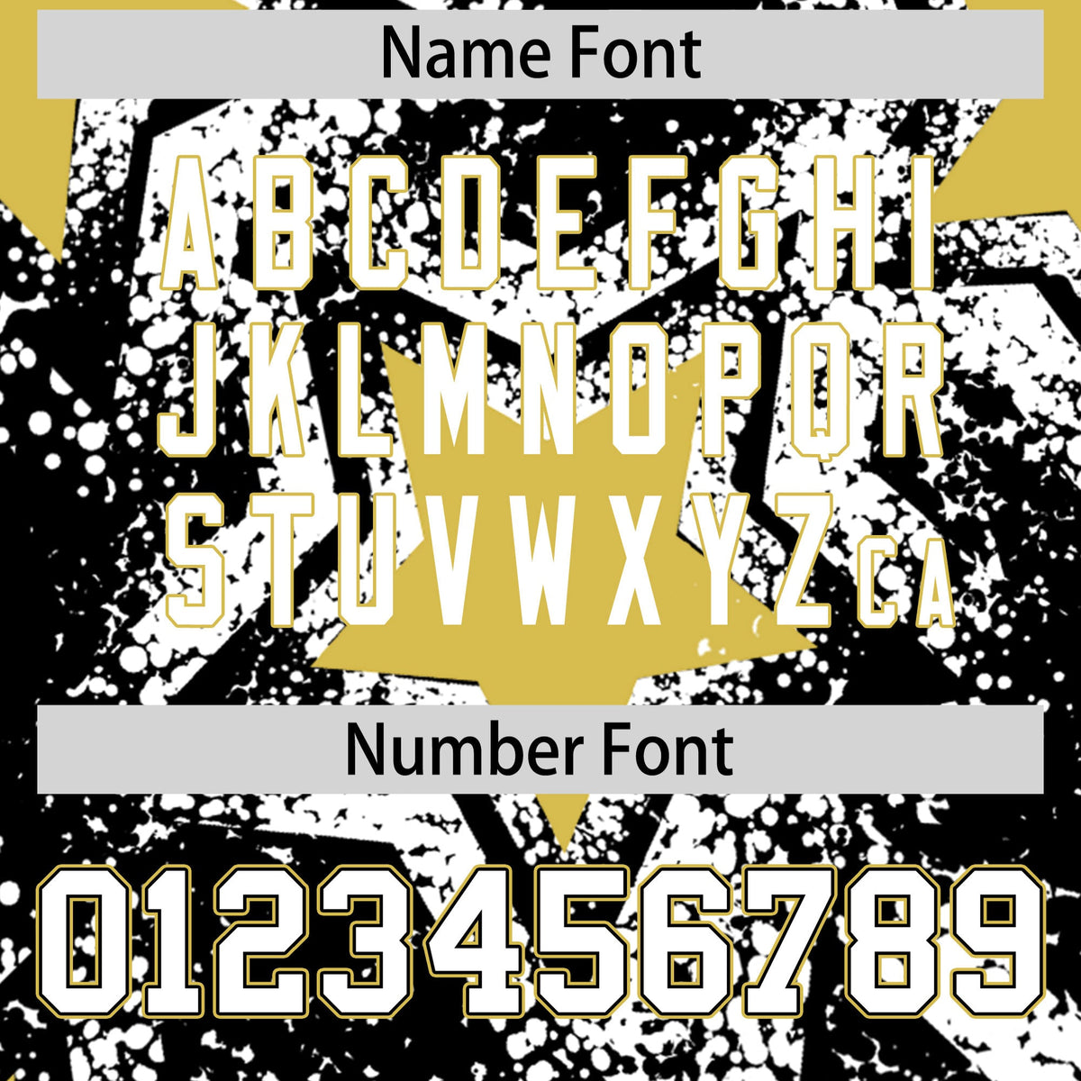 Custom Black White Old Gold Star Graffiti Team Baseball Jerseys With Custom Names, Numbers & Logos Lightweight Baseball Jersey| KXKSHOP