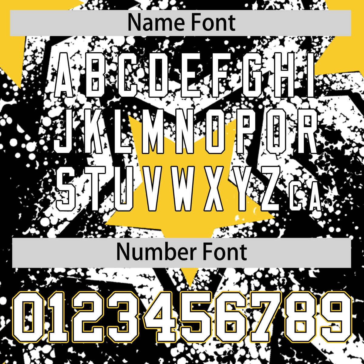 Custom Black Gold White Star Graffiti Team Baseball Jerseys With Custom Names, Numbers & Logos Lightweight Baseball Jersey| KXKSHOP