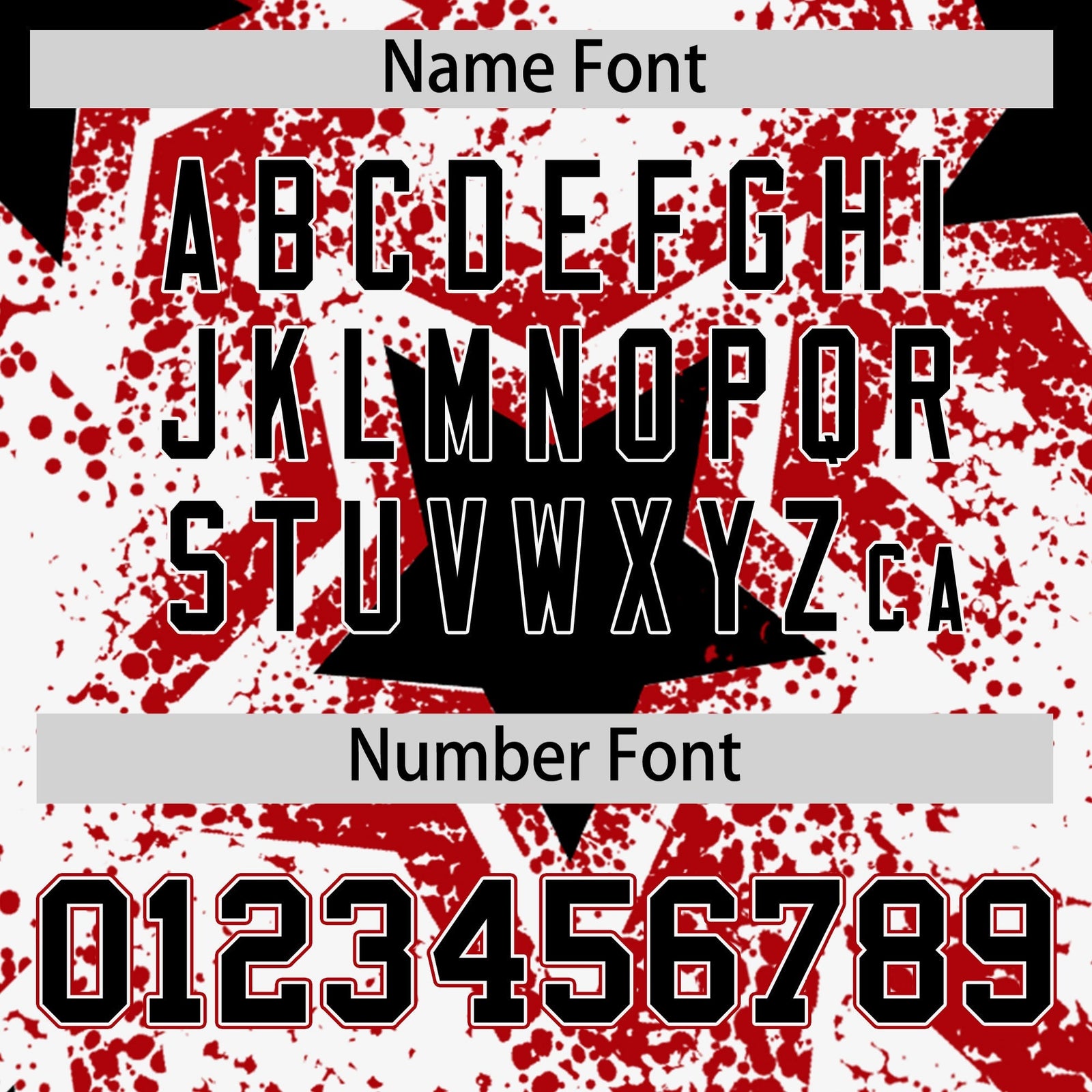 Custom White Black Red Star Graffiti Team Baseball Jerseys With Custom Names, Numbers & Logos Stretch Fabric Baseball Jersey| KXKSHOP