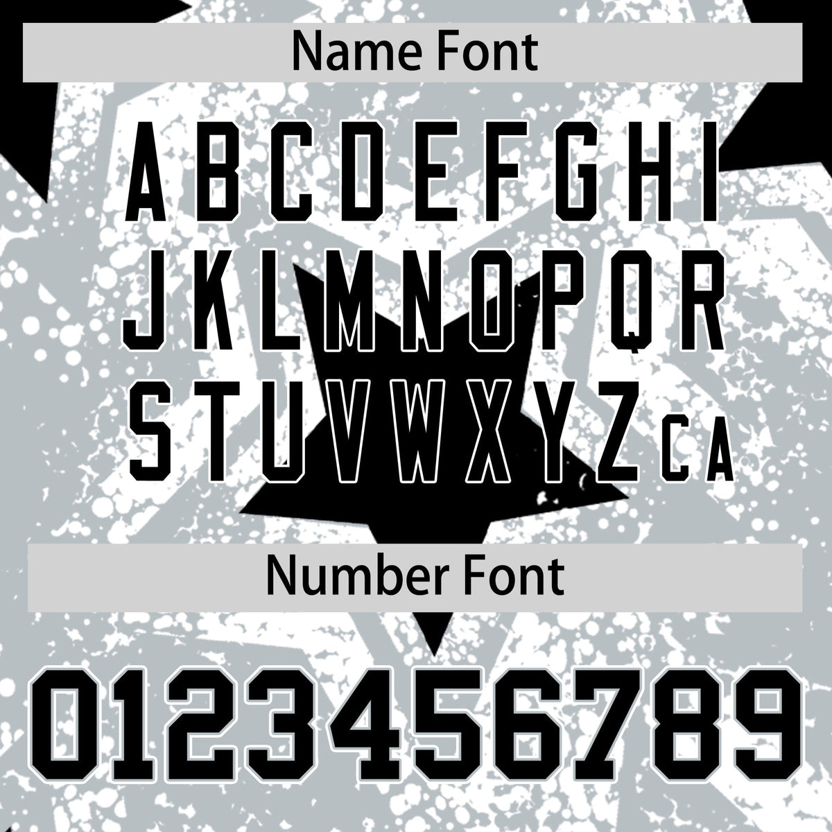 Custom Silver Black White Star Graffiti Team Baseball Jerseys With Custom Names, Numbers & Logos Stretch Fabric Baseball Jersey| KXKSHOP