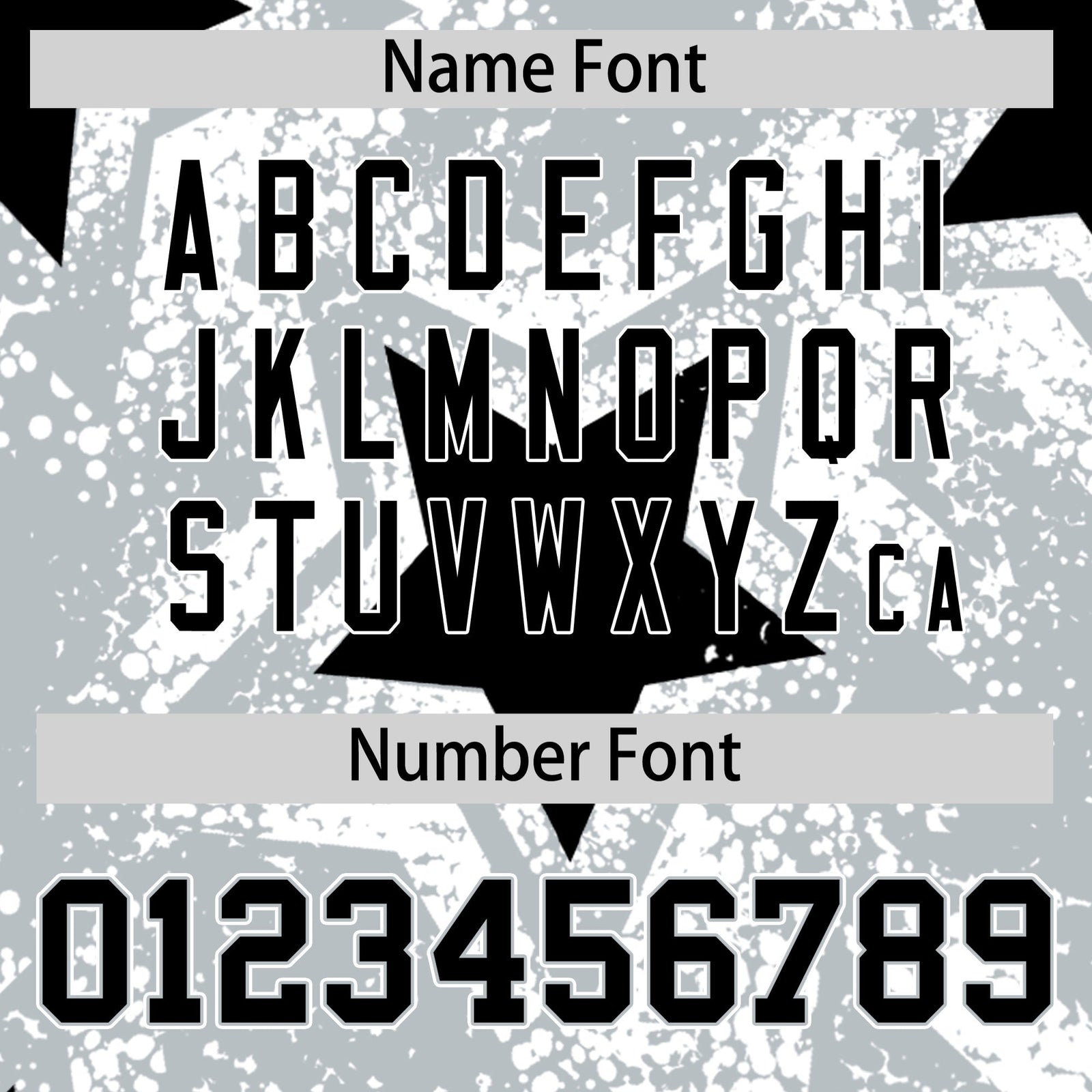 Custom Silver Black White Star Graffiti Team Baseball Jerseys With Custom Names, Numbers & Logos Stretch Fabric Baseball Jersey| KXKSHOP