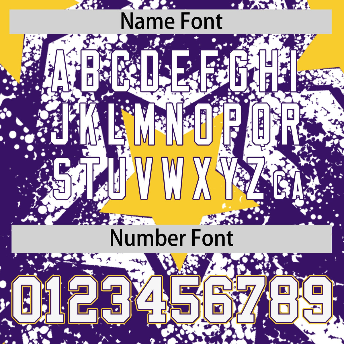 Custom Purple White Gold Star Graffiti Team Baseball Jerseys With Custom Names, Numbers & Logos Lightweight Baseball Jersey| KXKSHOP
