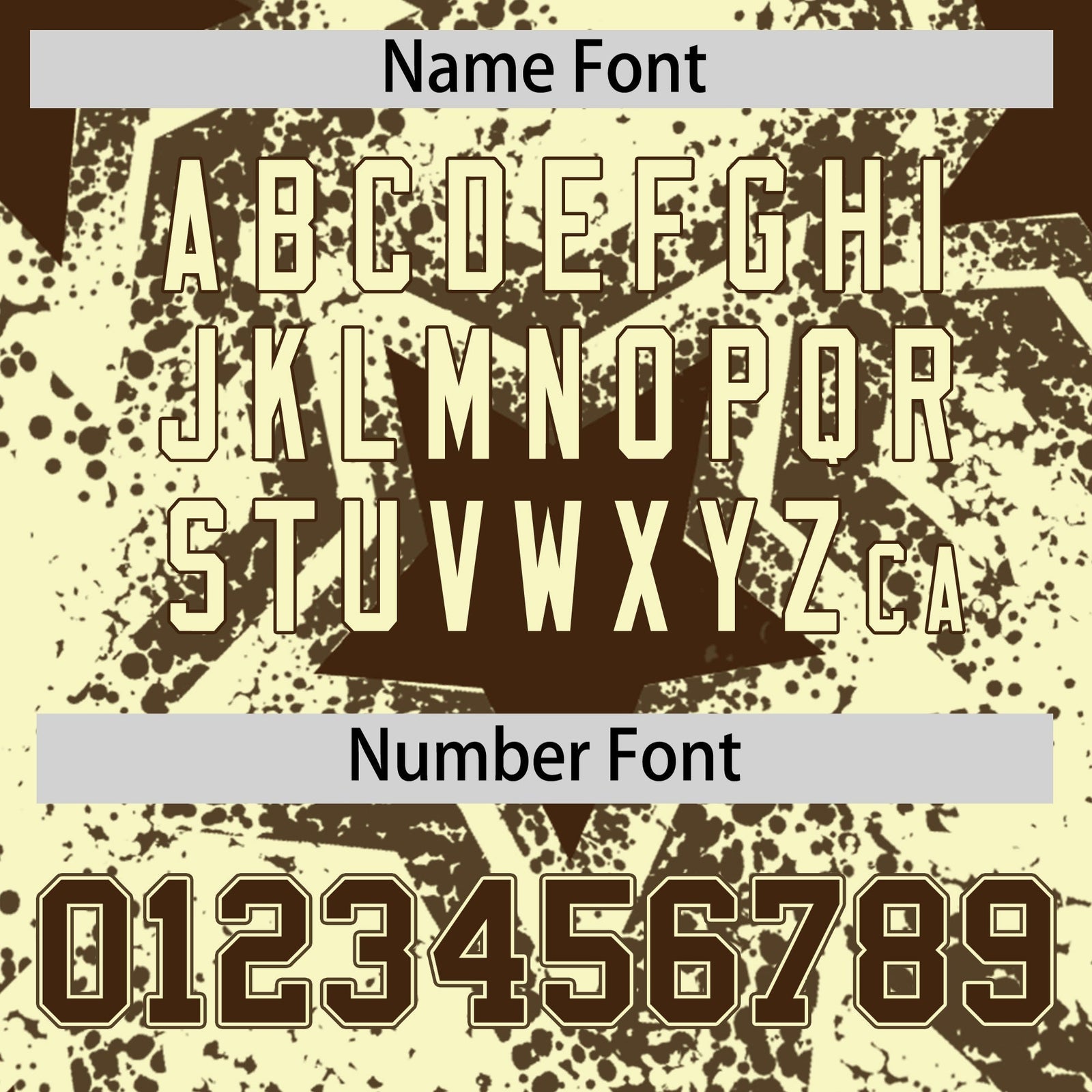Custom Cream Light Brown Brown Star Graffiti Team Baseball Jerseys With Custom Names, Numbers & Logos Lightweight Baseball Jersey| KXKSHOP