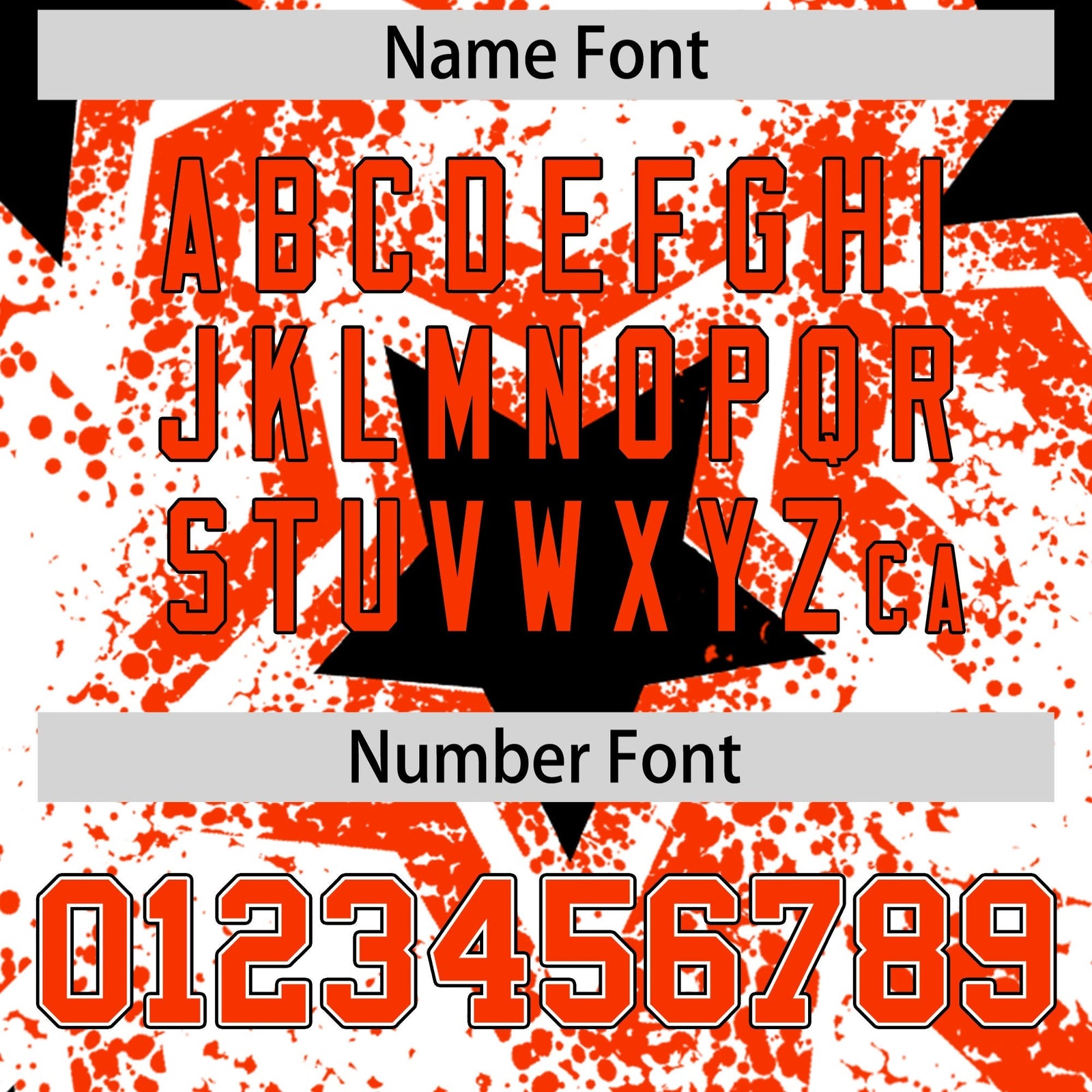 Custom White Black Orange Star Graffiti Team Baseball Jerseys With Custom Names, Numbers & Logos Lightweight Baseball Jersey| KXKSHOP