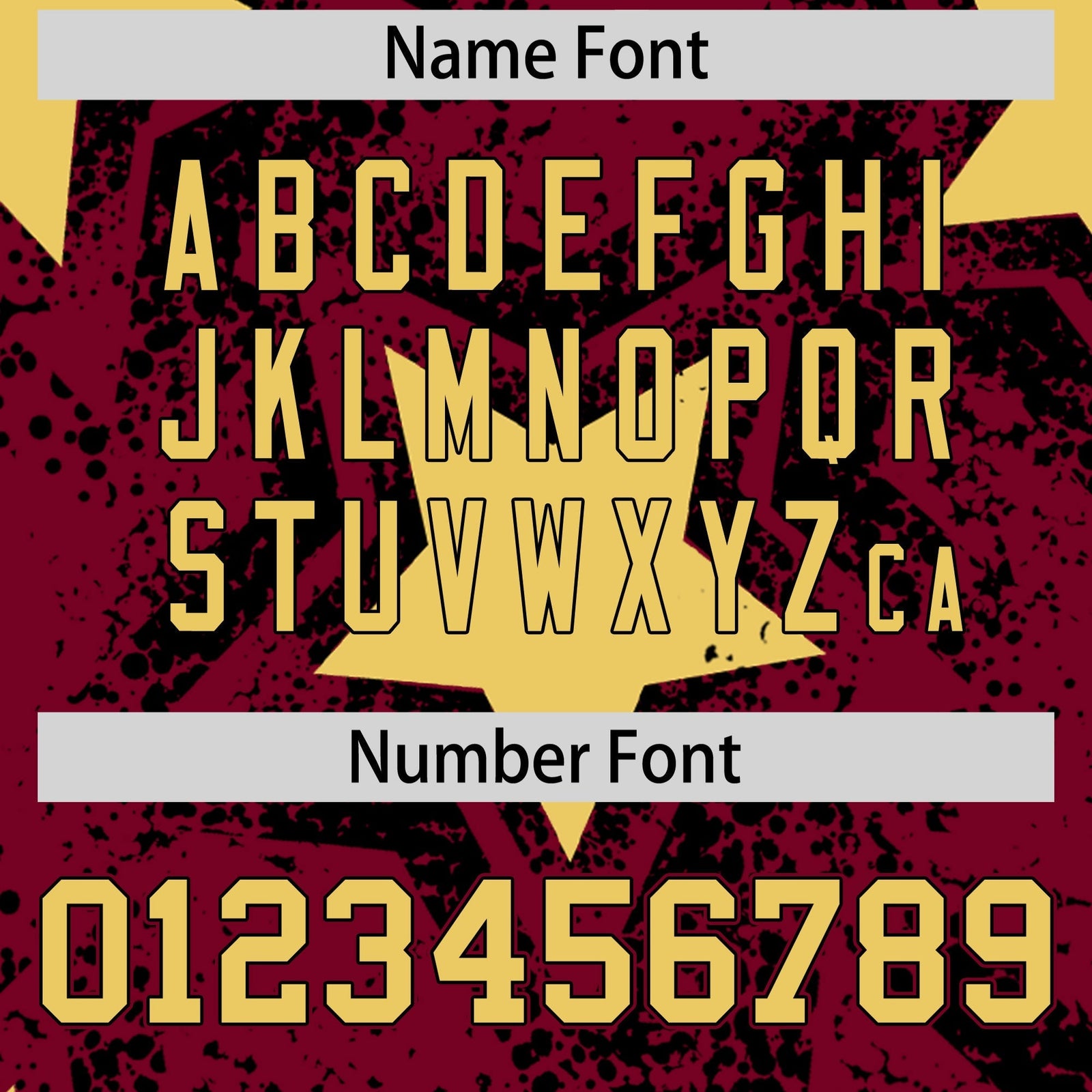 Custom Crimson Khaki Black Star Graffiti Team Baseball Jerseys With Custom Names, Numbers & Logos Stretch Fabric Baseball Jersey| KXKSHOP