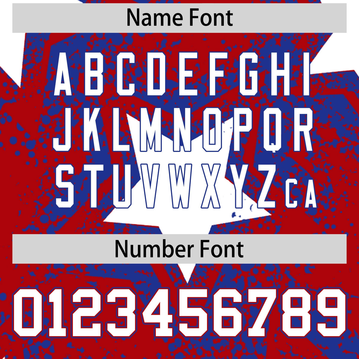 Custom Red Royal Blue White Star Graffiti Team Baseball Jerseys With Custom Names, Numbers & Logos Lightweight Baseball Jersey| KXKSHOP