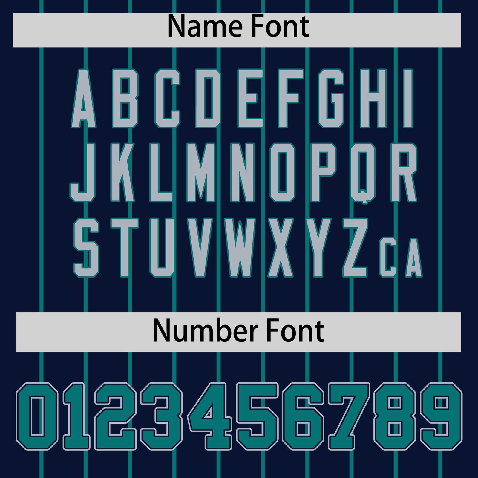 Custom Navy Aqua Stripe Fashion Sleeves Gradient Authentic Baseball Jersey