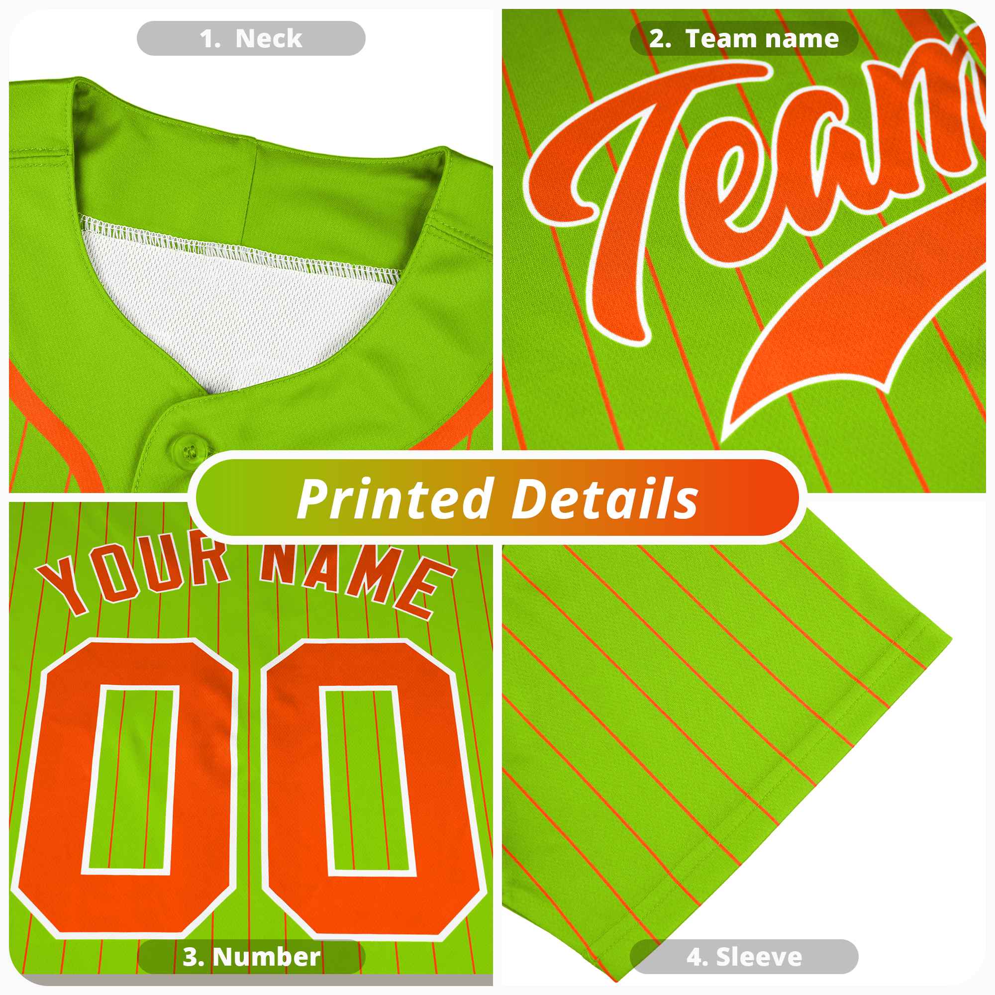 Custom Aqua Orange Stripe Fashion Raglan Sleeves Authentic Baseball Jersey