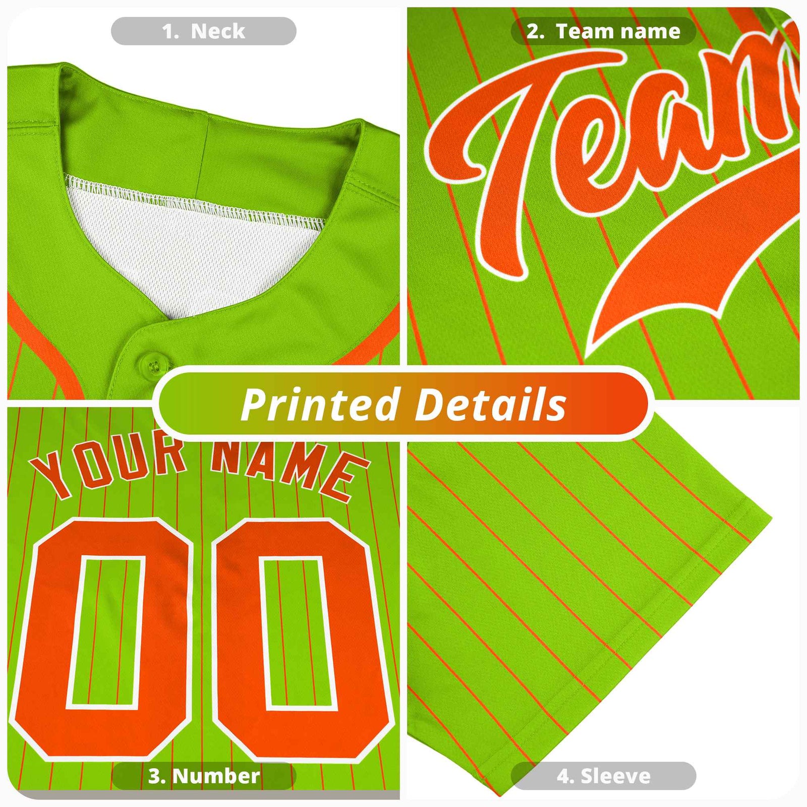 Custom Neon Green Black Stripe Fashion Raglan Sleeves Authentic Baseball Jersey