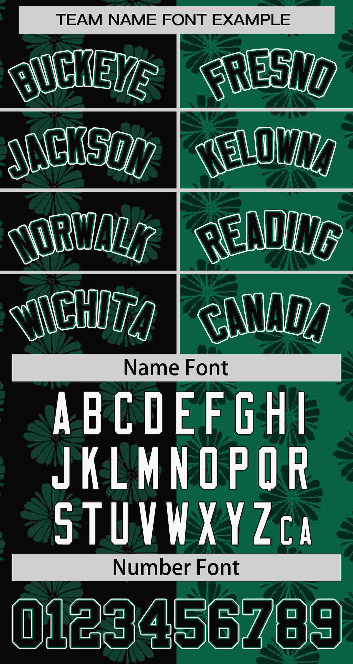 Custom Black Kelly Green Split Fashion Flower Graffiti Pattern Authentic Baseball Jersey