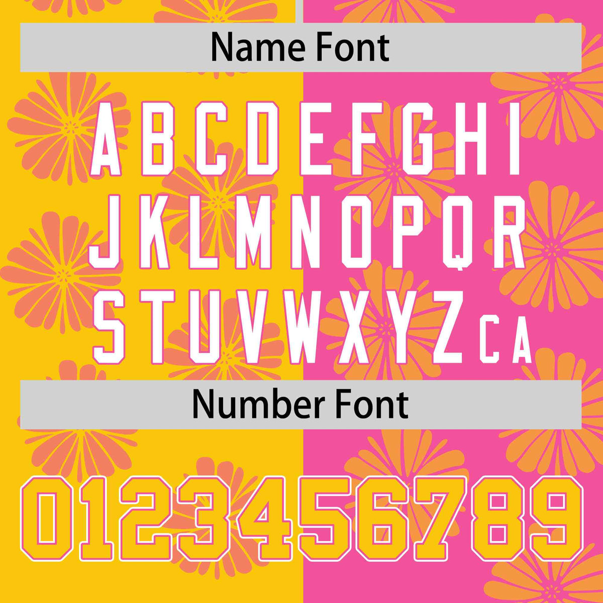 Custom Gold Pink Split Fashion Flower Graffiti Pattern Authentic Baseball Jersey