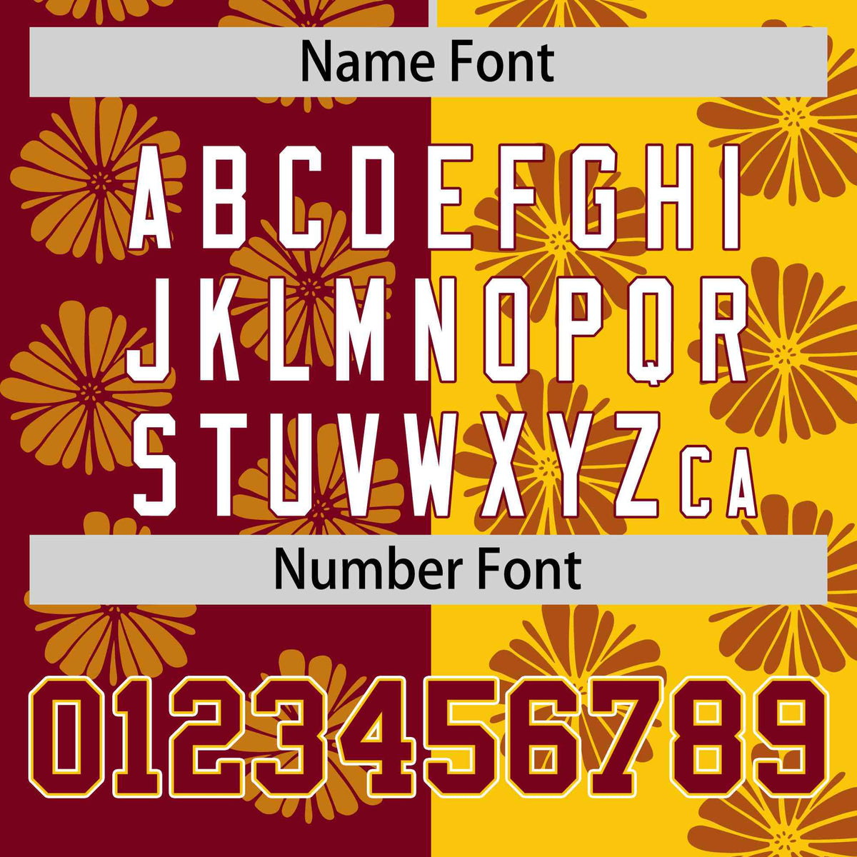 Custom Crimson Gold Split Fashion Flower Graffiti Pattern Authentic Baseball Jersey