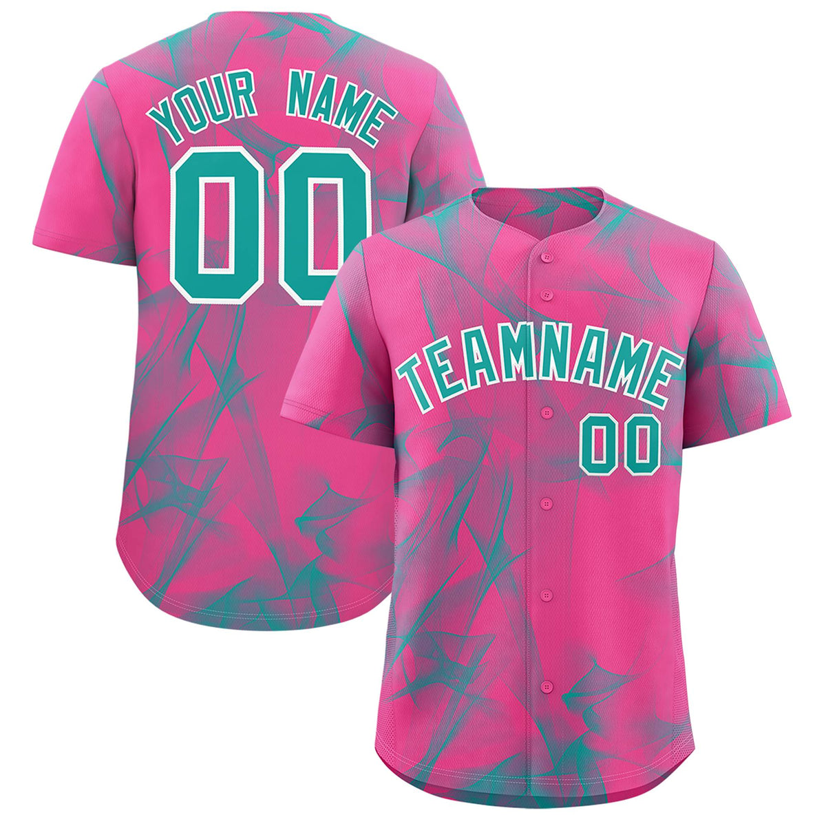 Custom Pink Fumes Graffiti Pattern Authentic Baseball Jersey