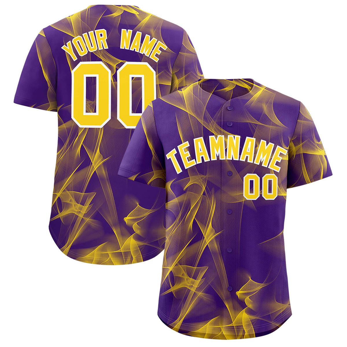 Custom Purple Fumes Graffiti Pattern Authentic Baseball Jersey