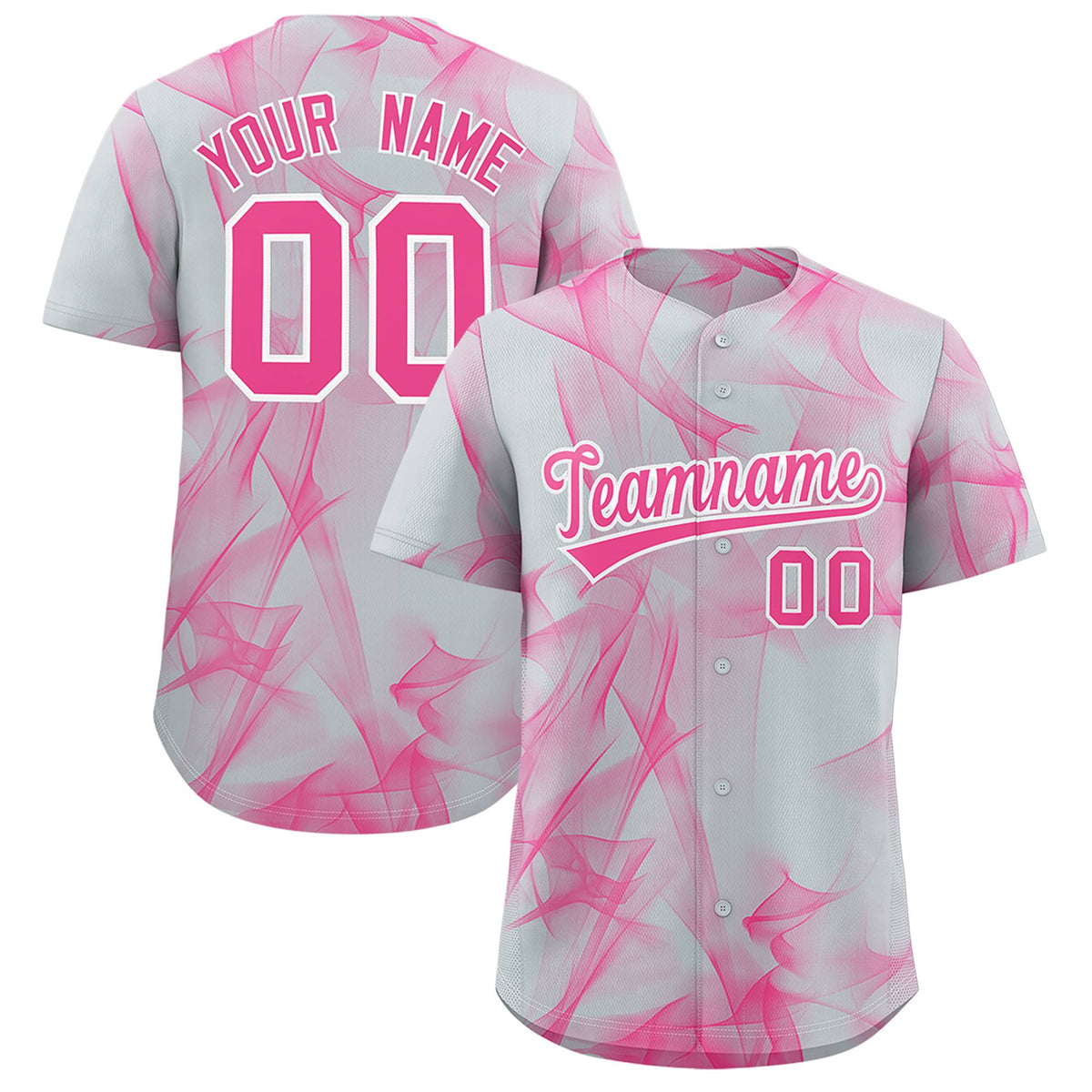 Custom Silver Fumes Graffiti Pattern Authentic Baseball Jersey