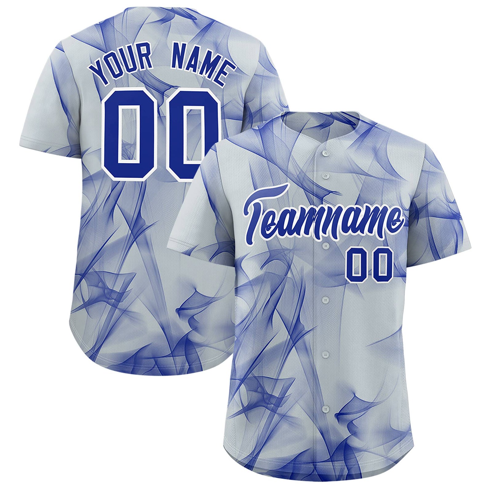 Custom Silver Fumes Graffiti Pattern Authentic Baseball Jersey