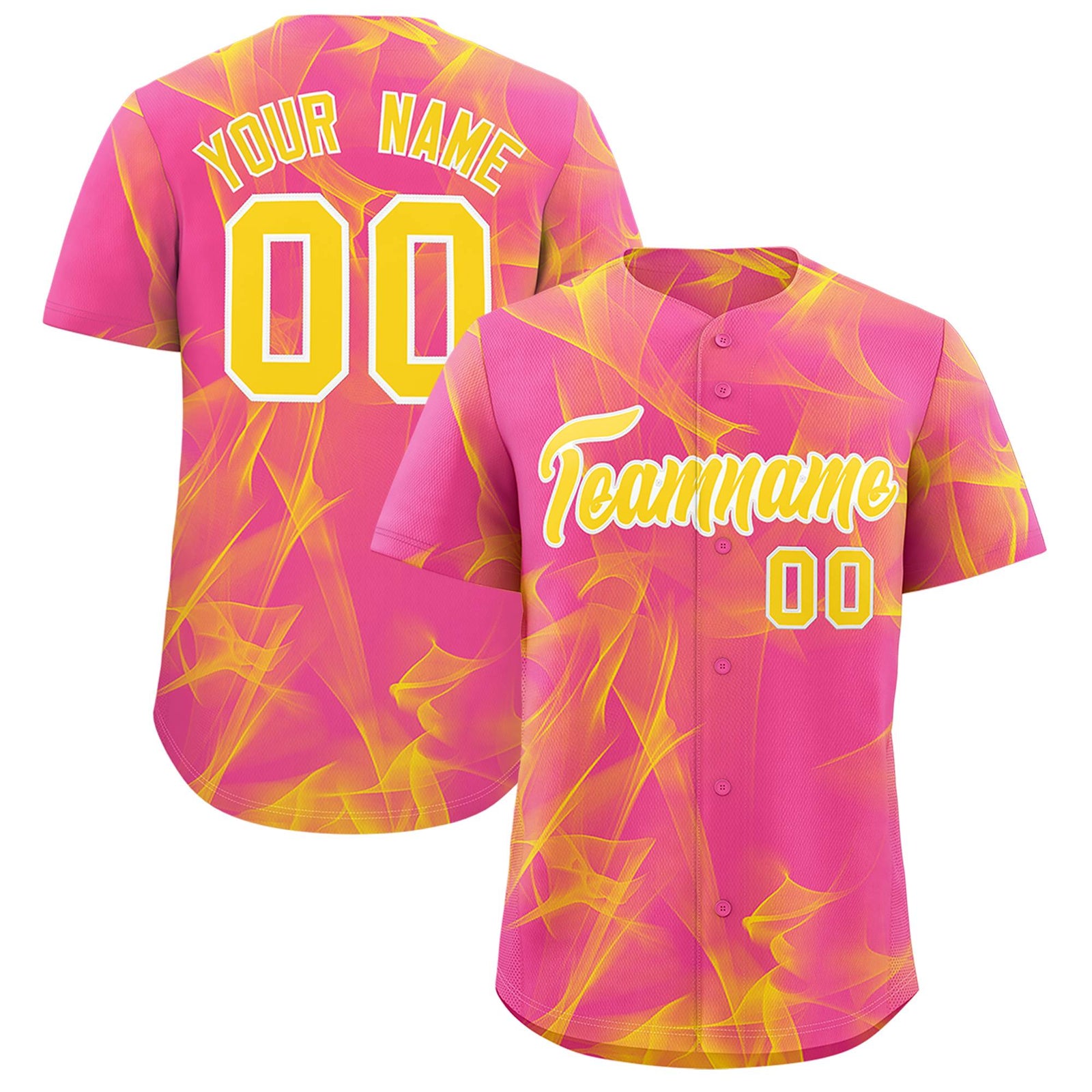 Custom Pink Fumes Graffiti Pattern Authentic Baseball Jersey