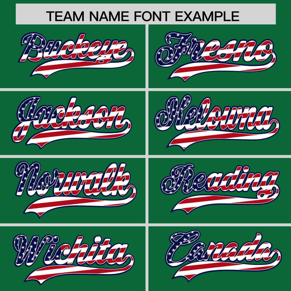 Custom Kelly Green American Flag Design Personalized Baseball Jersey