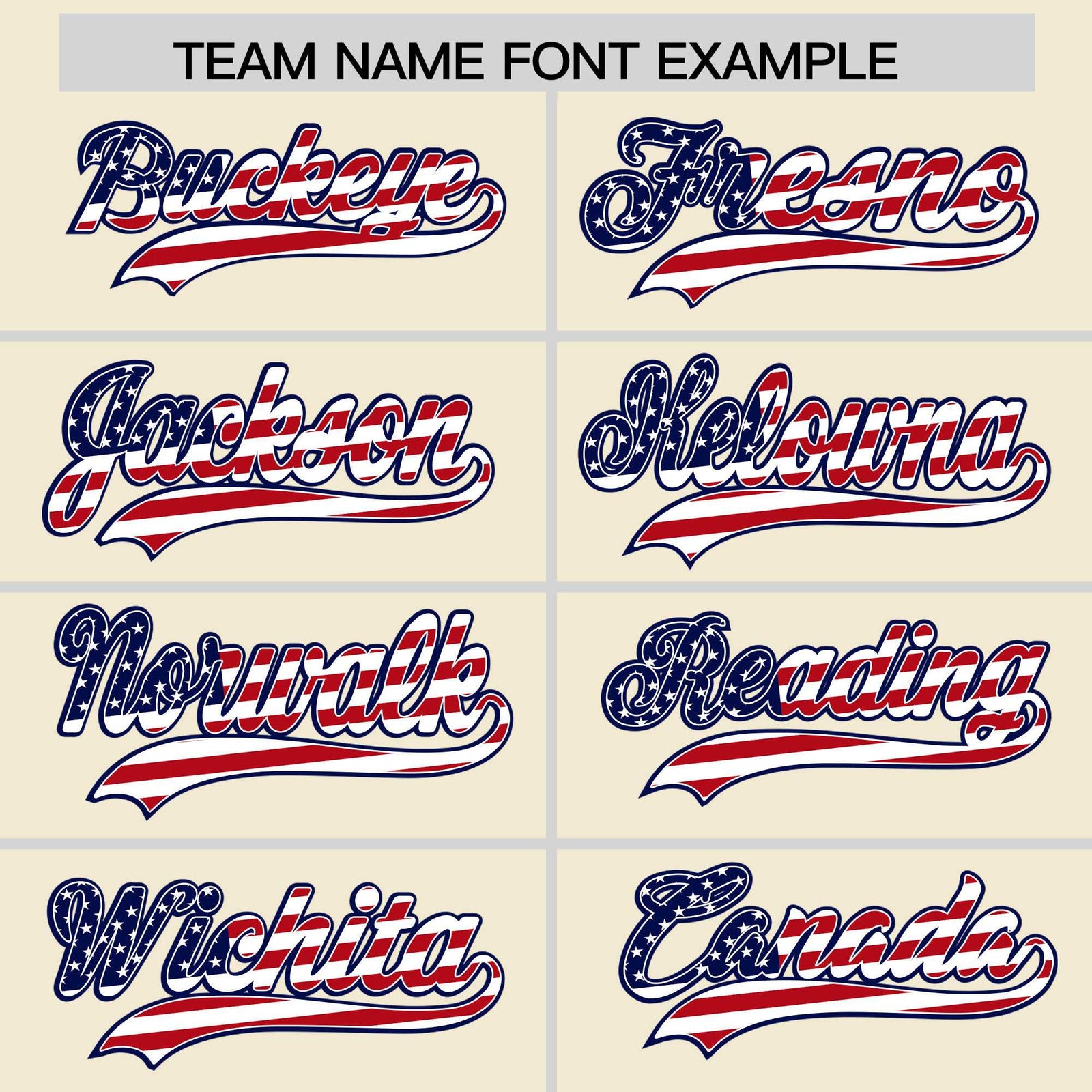 Custom Cream American Flag Design Personalized Baseball Jersey