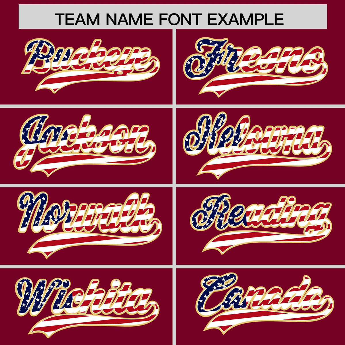 Custom Crimson American Flag Design Personalized Baseball Jersey