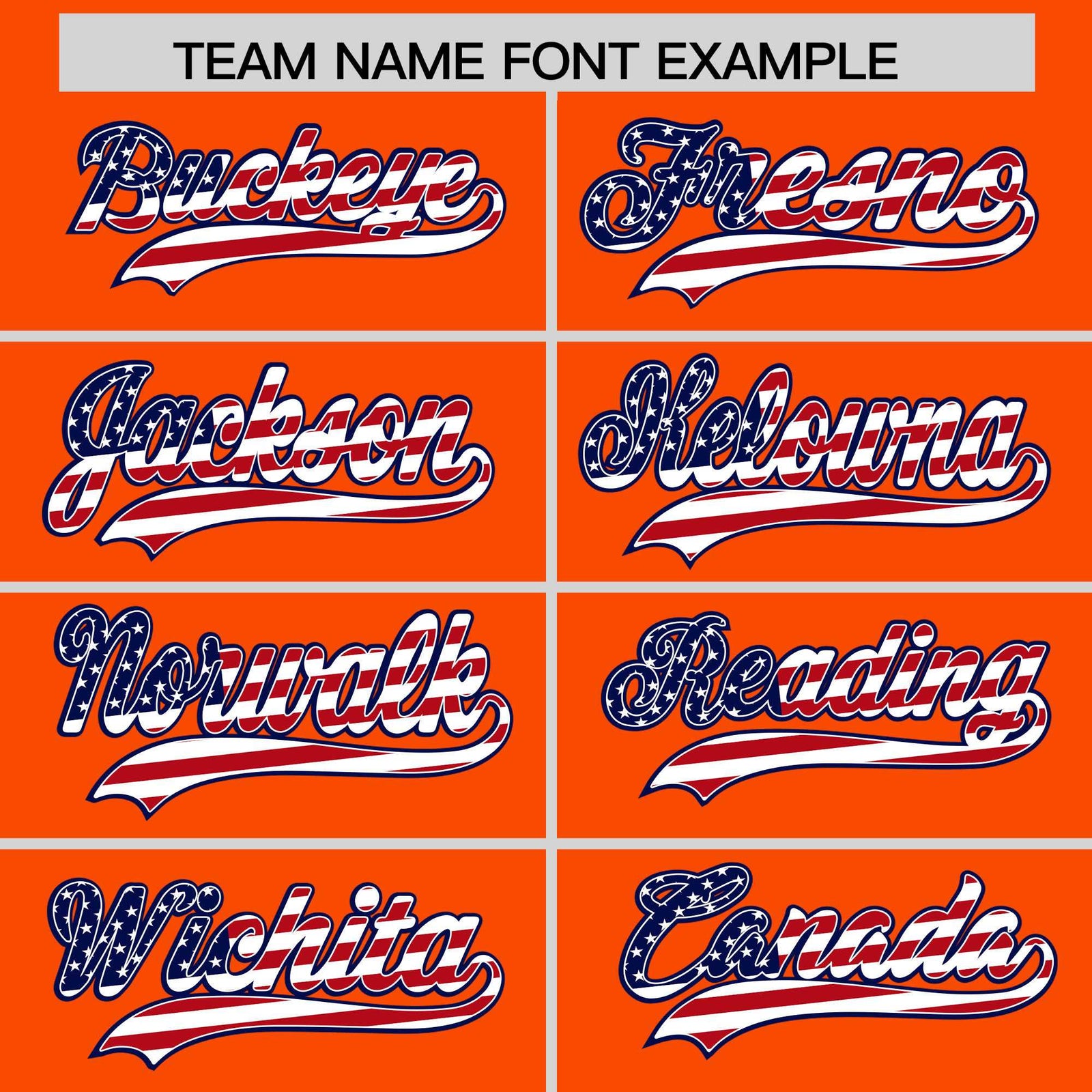 Custom Orange American Flag Design Personalized Baseball Jersey