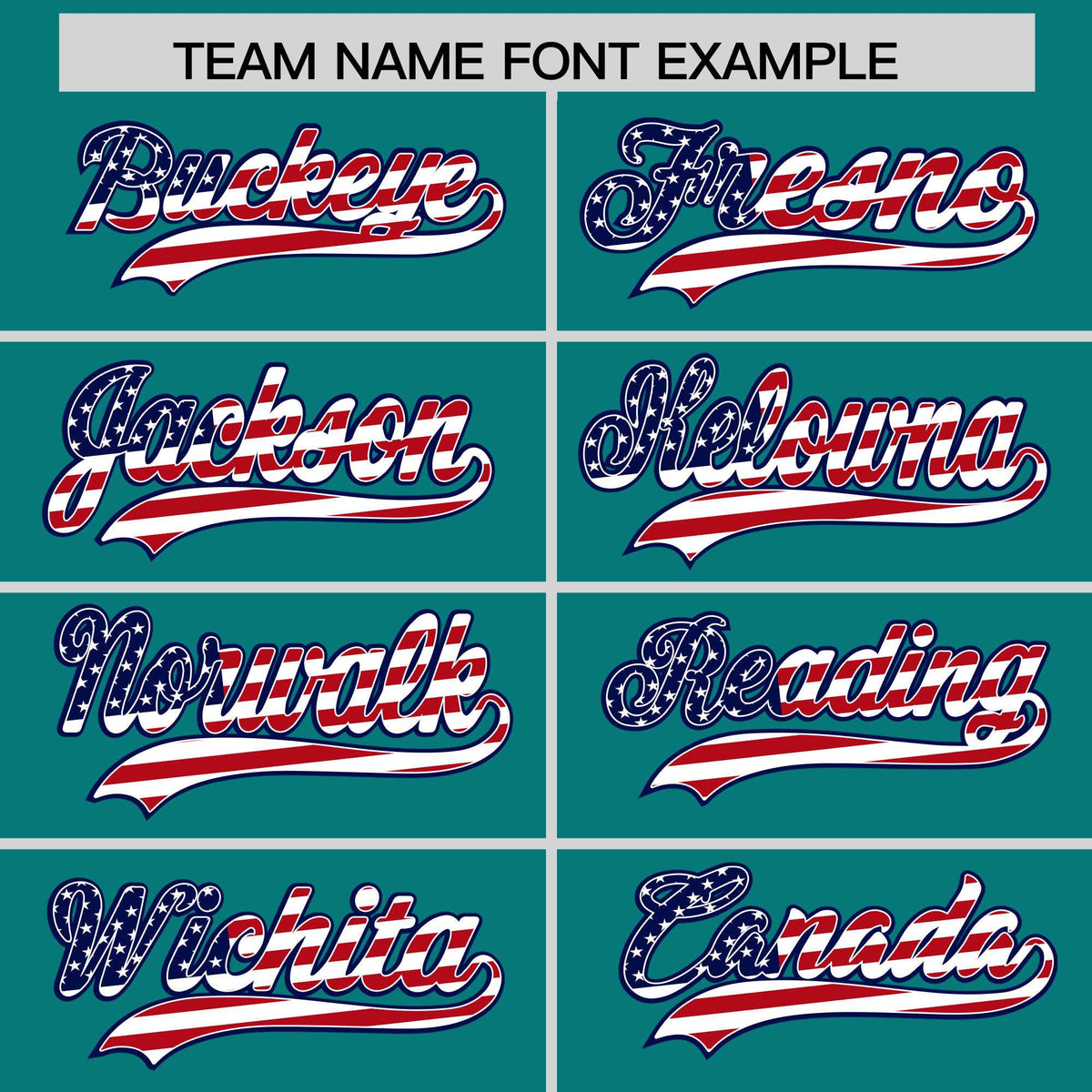 Custom Teal American Flag Design Personalized Baseball Jersey
