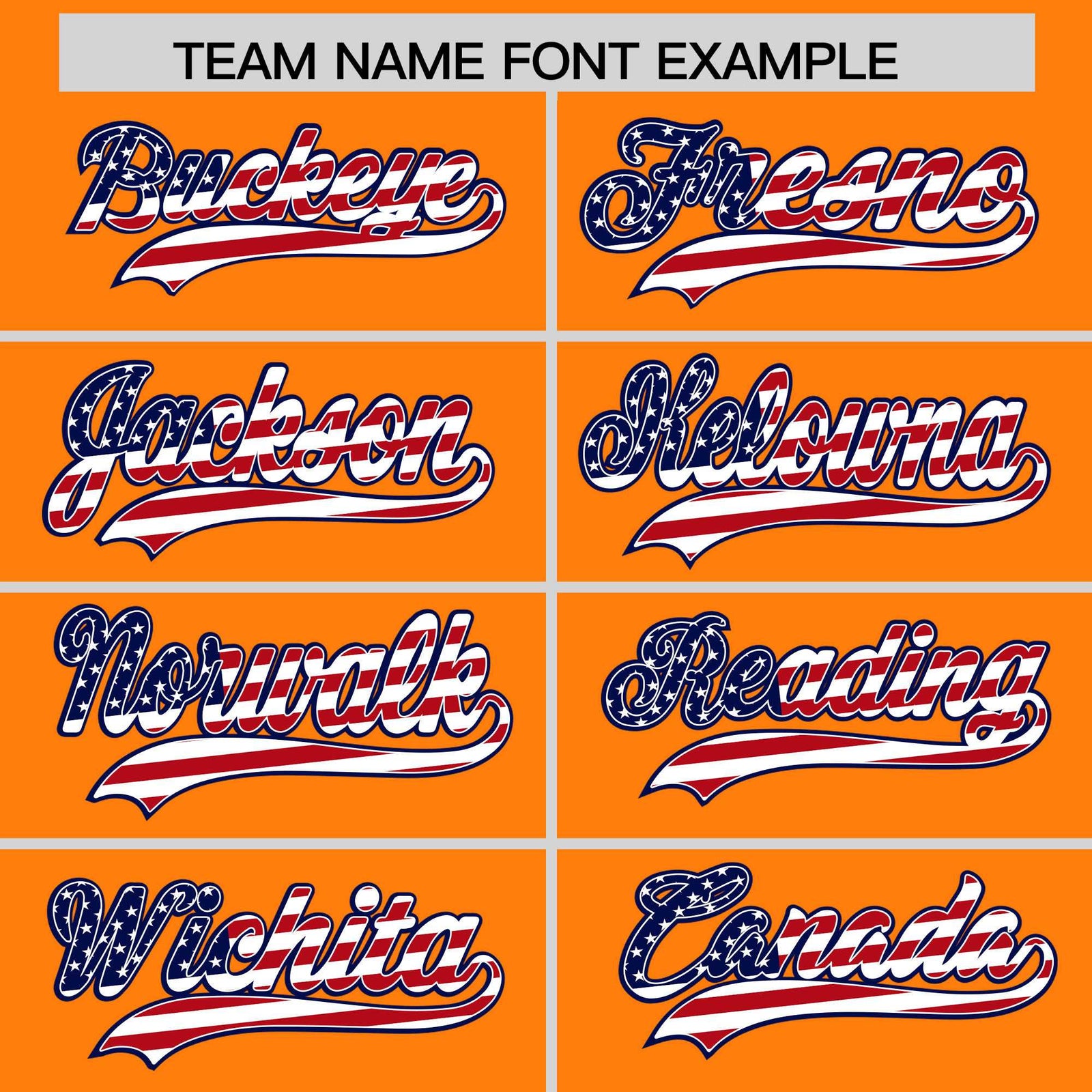 Custom Orange American Flag Design Personalized Baseball Jersey