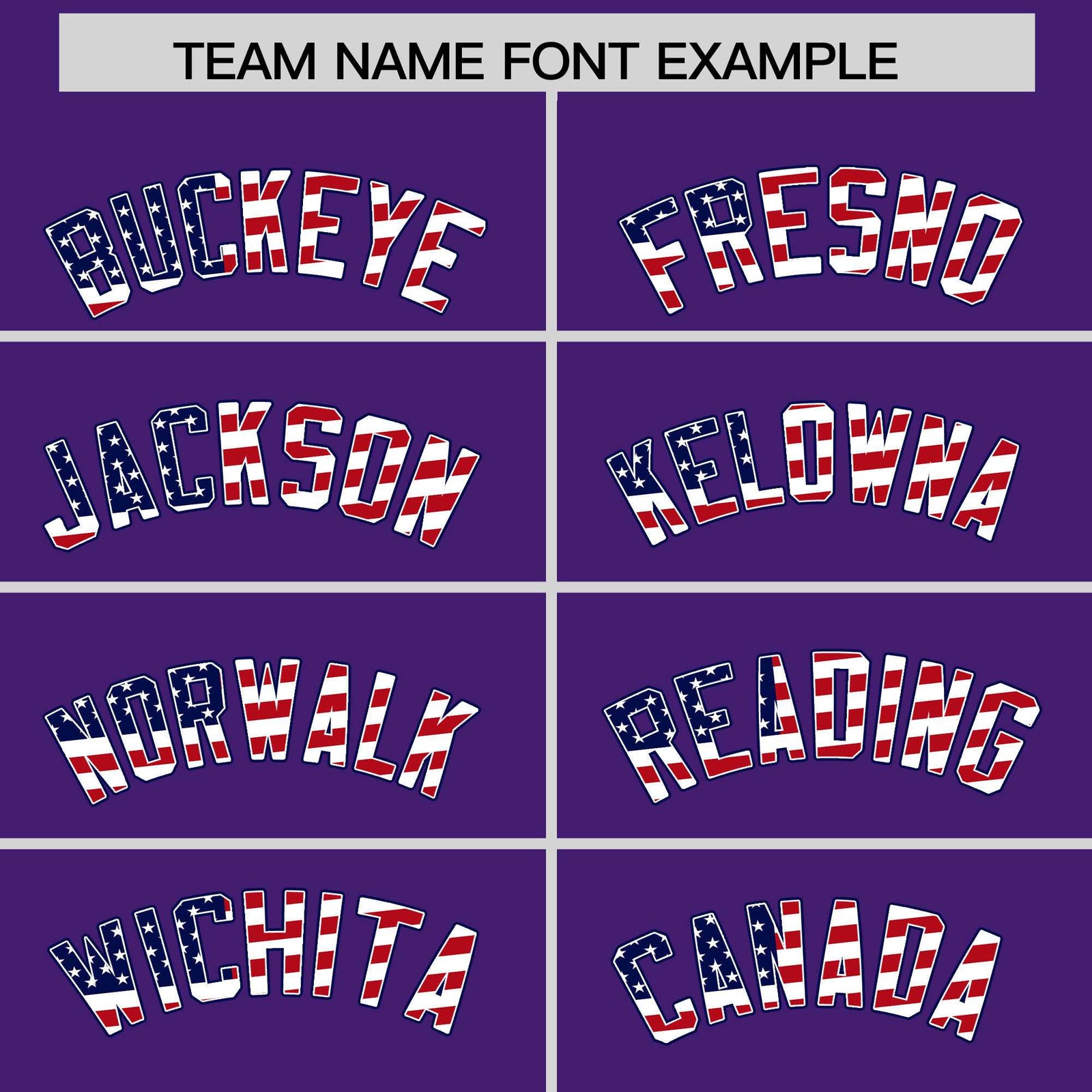 Custom Purple American Flag Design Personalized Baseball Jersey