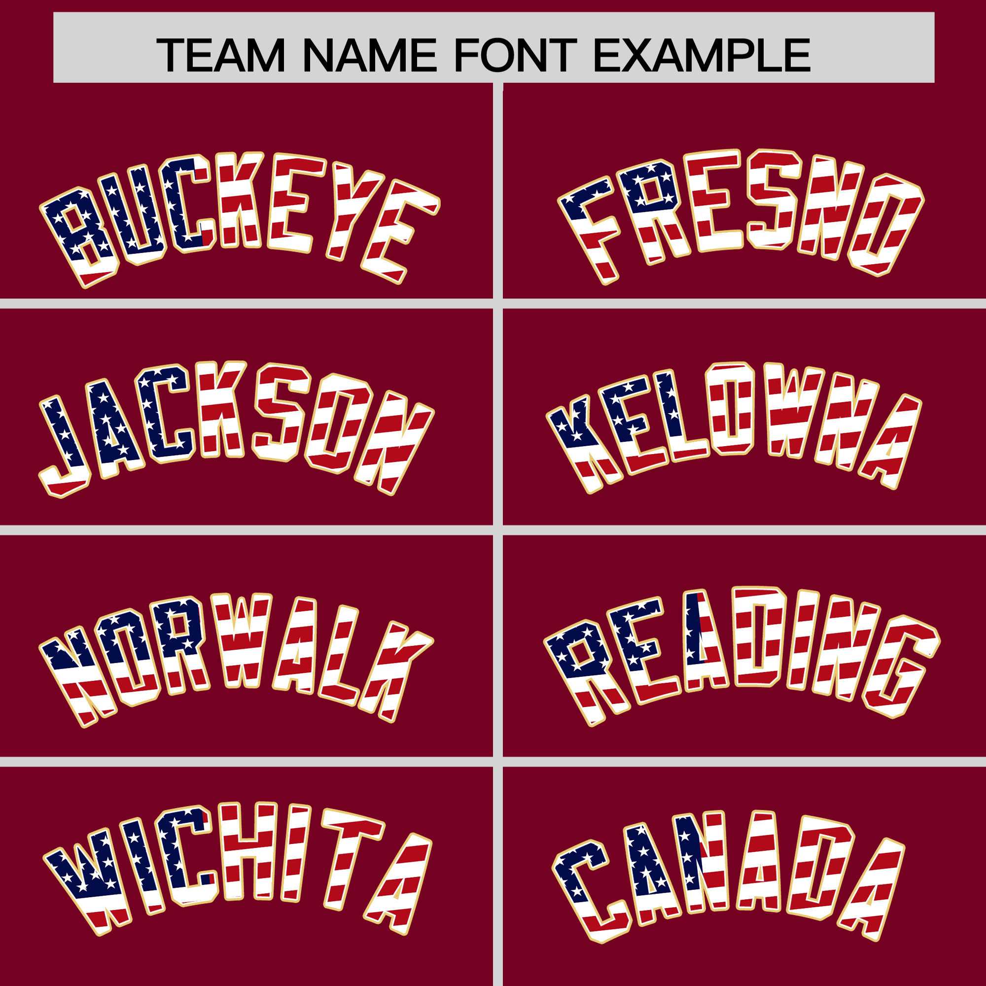 Custom Crimson American Flag Design Personalized Baseball Jersey