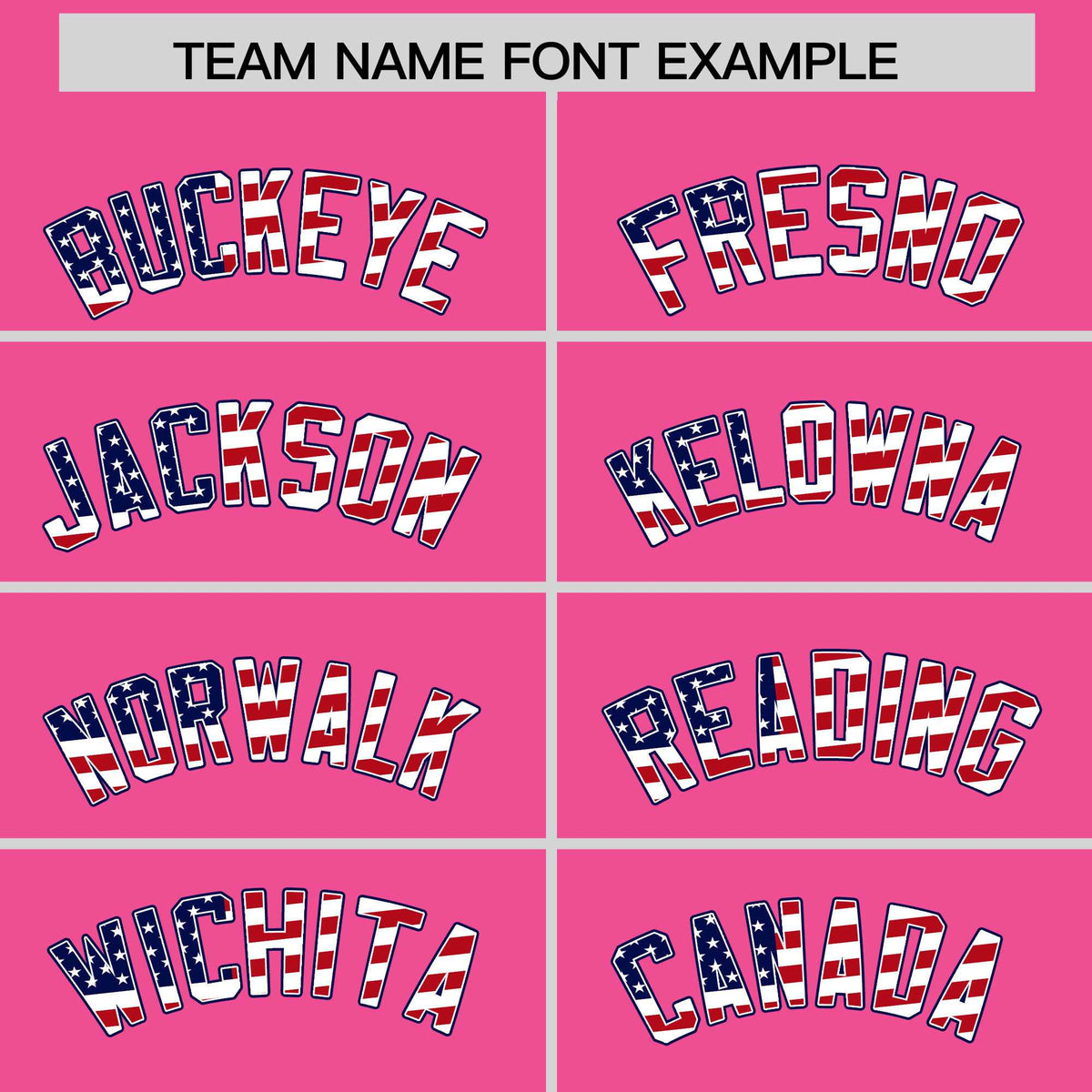 Custom Pink American Flag Design Personalized Baseball Jersey