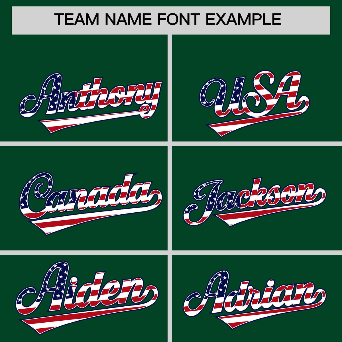 Custom Green American Flag Design Personalized Baseball Jersey