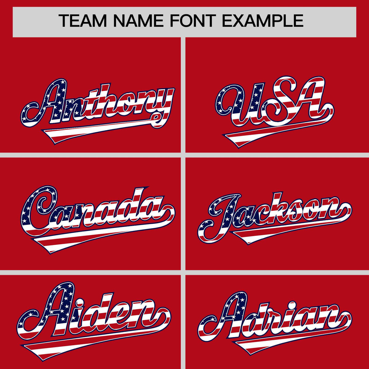 Custom Red American Flag Design Personalized Baseball Jersey