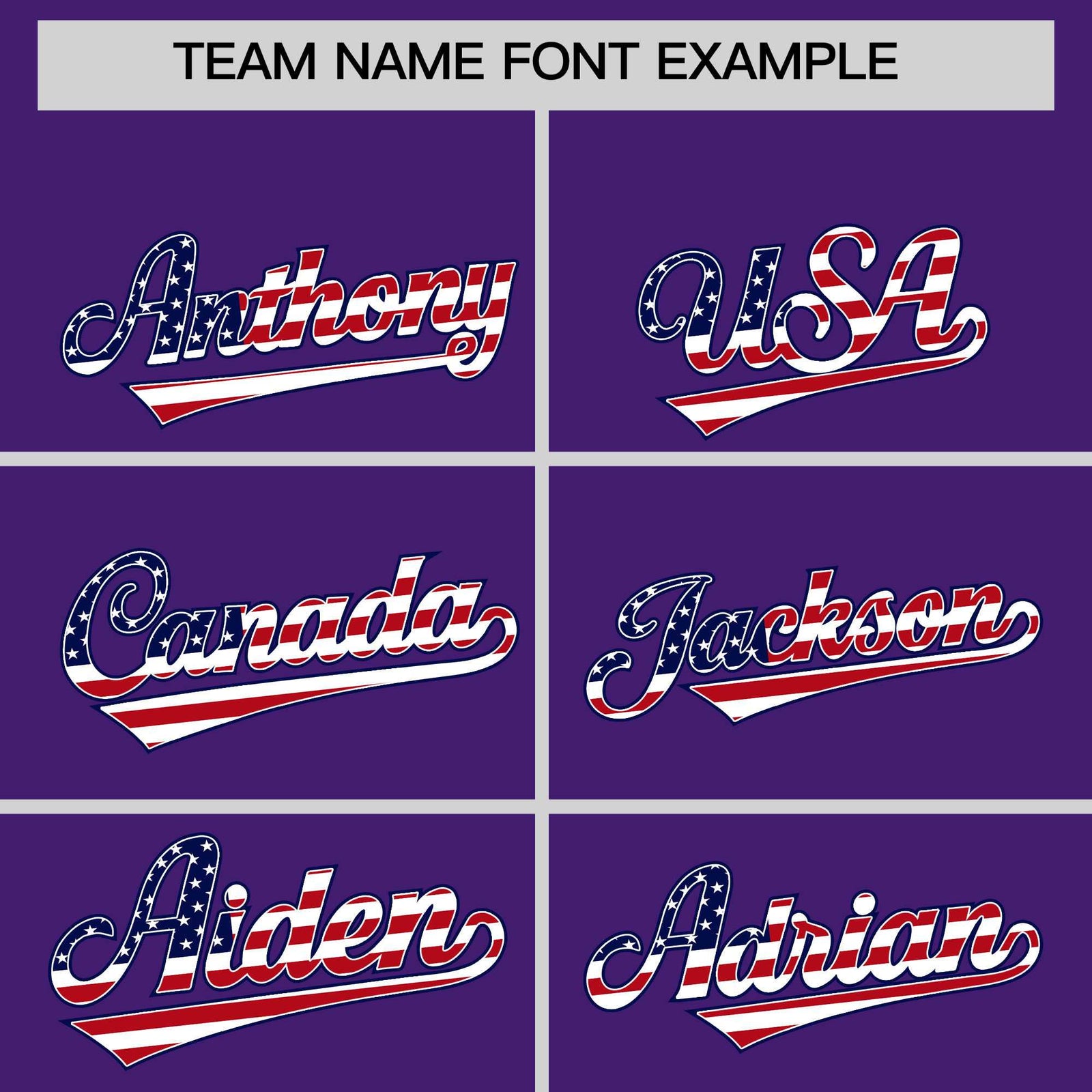 Custom Purple American Flag Design Personalized Baseball Jersey