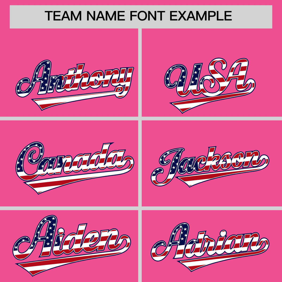 Custom Pink American Flag Design Personalized Baseball Jersey