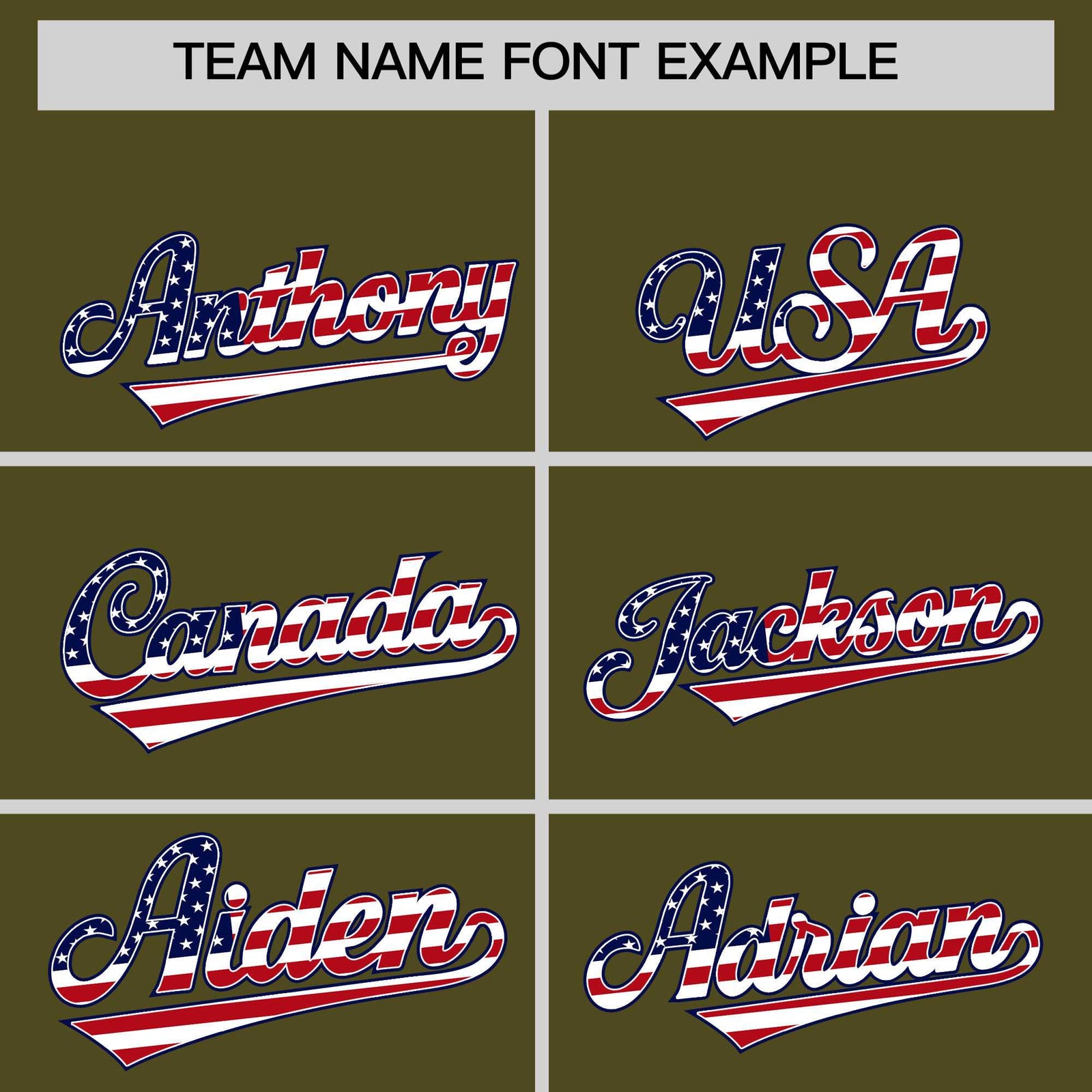 Custom Olive American Flag Design Personalized Baseball Jersey