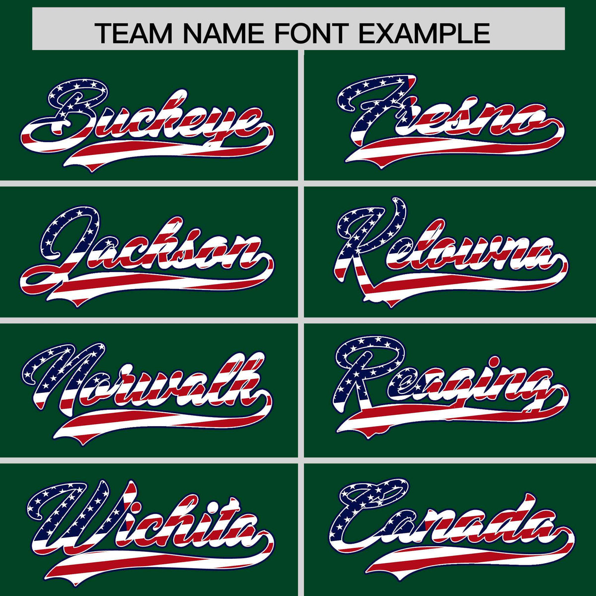Custom Green American Flag Design Personalized Baseball Jersey