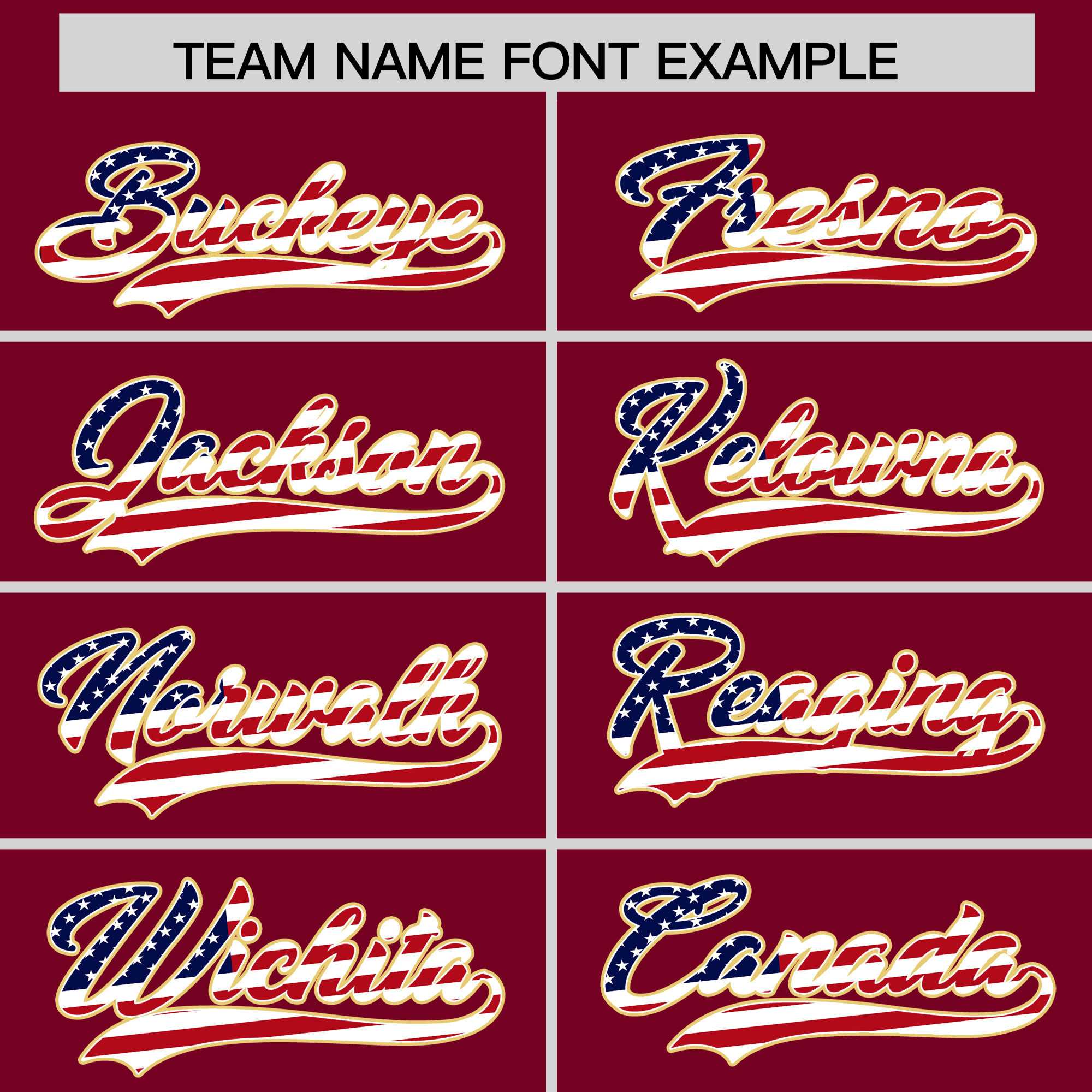 Custom Crimson American Flag Design Personalized Baseball Jersey