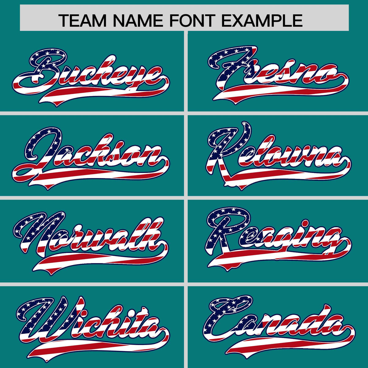 Custom Teal American Flag Design Personalized Baseball Jersey