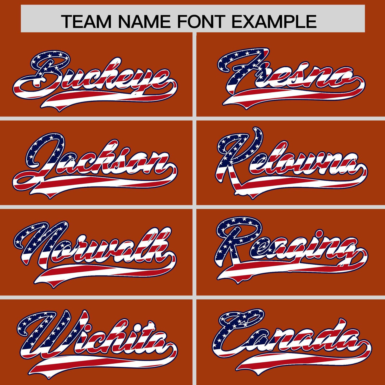 Custom Dark Orange American Flag Design Personalized Baseball Jersey