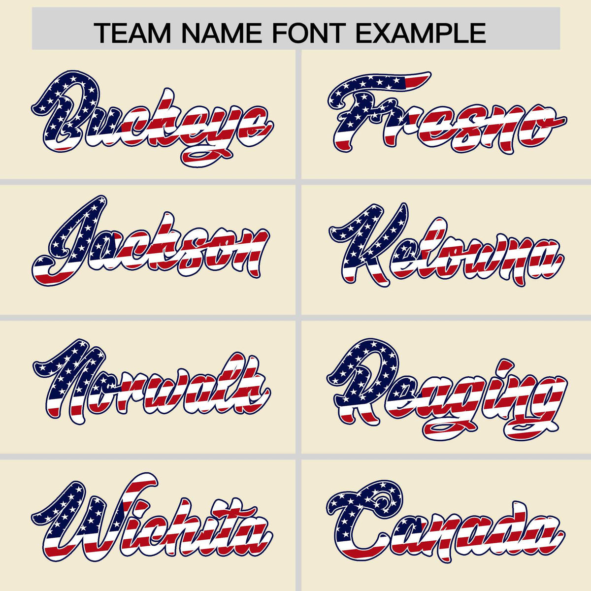 Custom Cream American Flag Design Personalized Baseball Jersey