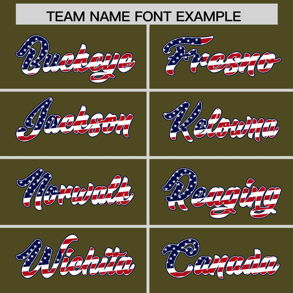 Custom Olive American Flag Design Personalized Baseball Jersey